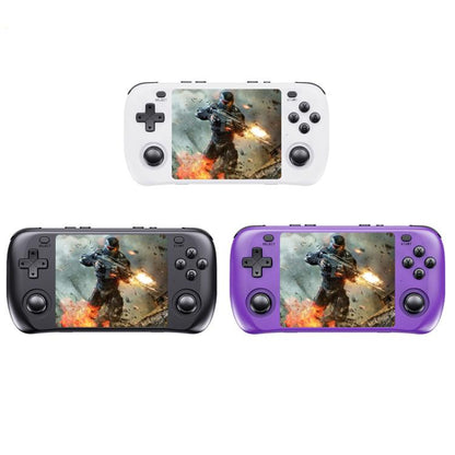 H36S 3.5 Inch IPS HD Screen Retro PSP Game Console Linux System GBA Handheld Video Game Console, Memory: 64G(White) by bashfashion