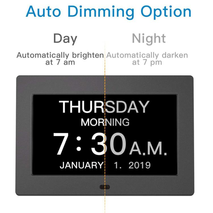 10-Inch Digital Clock With Voice Time Announcement, Auto DST Adjustment, 20 Custom Alarms, 8 Medication Reminders UK Plug White by bashfashion