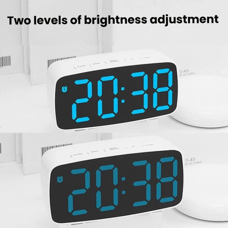 LED Electronic Alarm Clock Bedside Vibrator Clock, Color: Black Shell Green Light by bashfashion